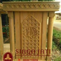 Harga Mimbar Masjid Sederhana Ukiran Kaligrafi Dari Jepara
