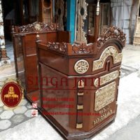 Mimbar Masjid Kubah Model Pintu Samping Murah Ukiran Kaligrafi