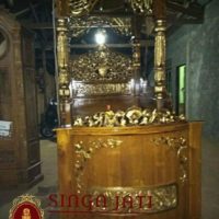 Mimbar Masjid Kubah Model Pintu Samping Murah Ukiran Kaligrafi