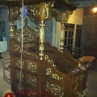 Mimbar Masjid Kubah Model Pintu Samping Murah Ukiran Kaligrafi