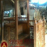 Mimbar Masjid Kubah Model Pintu Samping Murah Ukiran Kaligrafi