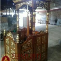 Mimbar Masjid Kubah Model Pintu Samping Murah Ukiran Kaligrafi