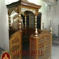 Mimbar Masjid Kubah Model Pintu Samping Murah Ukiran Kaligrafi