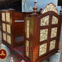 Mimbar Masjid Kubah Model Pintu Samping Murah Ukiran Kaligrafi