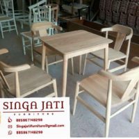 Kursi Kafe Scandinavia Minimalis Elegan Kayu Jati