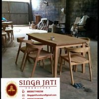 Kursi Kafe Scandinavia Minimalis Elegan Kayu Jati