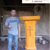 Mimbar Gereja Model Minimalis Harga Murah Kayu Jati Asli