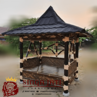 Model Gazebo Bambu Minimalis Untuk Taman
