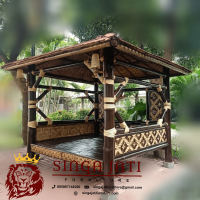 Model Gazebo Bambu Minimalis Untuk Taman
