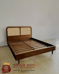 Divan Bed Rotan Minimalis Modern Kayu Jati, Desain Unik