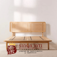 Tempat Tidur Jati Sandaran Rotan Minimalis Modern, Mewah dan Elegan