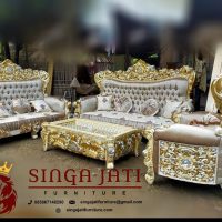Set Sofa Mewah Kayu Jati Ukir Jepara Terbaru Modern