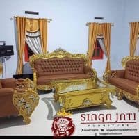 Set Sofa Sultan Mewah Ukir Jati Jepara Terbaru