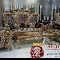 Sofa Ruang Tamu Sultan Ukir Jati Jepara Mewah