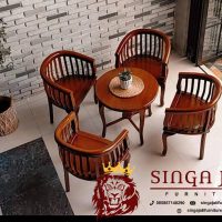 Promo Harga Set Kursi Cafe Betawi Jati Jepara