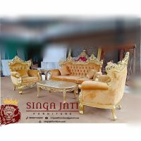 Sofa Mewah Ruang Tamu Jati Original Ukir Jepara